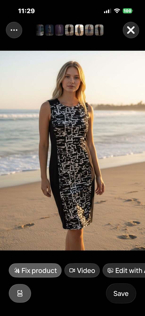 Peter Nygard Petites Lined Black & White Dress Shift Sz 10 Petite